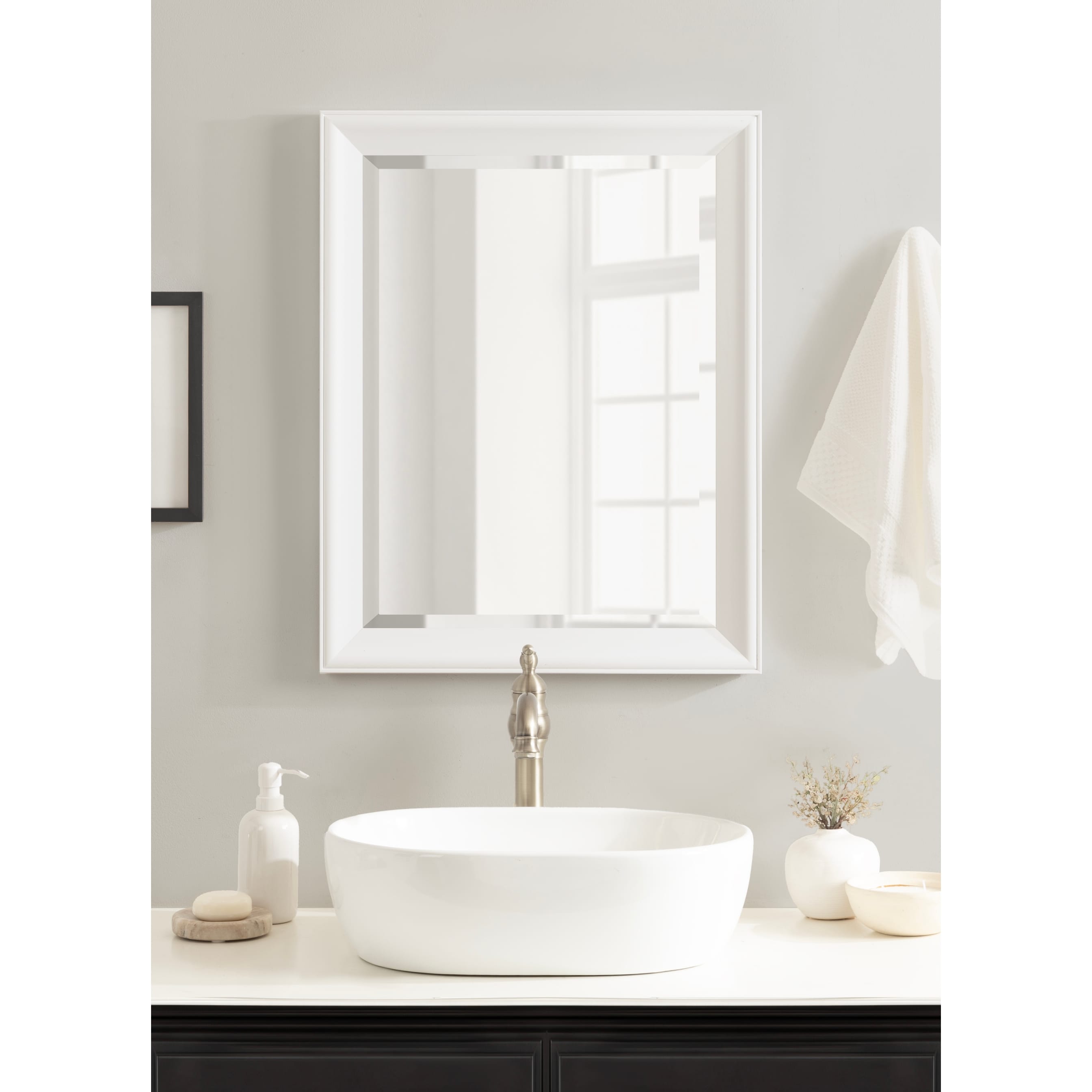Kate and Laurel Kalla Rectangle Bathroom Wall Mirror