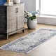 preview thumbnail 13 of 16, Nuloom Transitional Persian Delores Area Rug 2'6" x 8' Runner - Blue