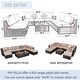 preview thumbnail 15 of 15, Outdoor Rattan Wicker 8-piece Patio Furniture Sectional Sofa Set - 8-Pieces Sets