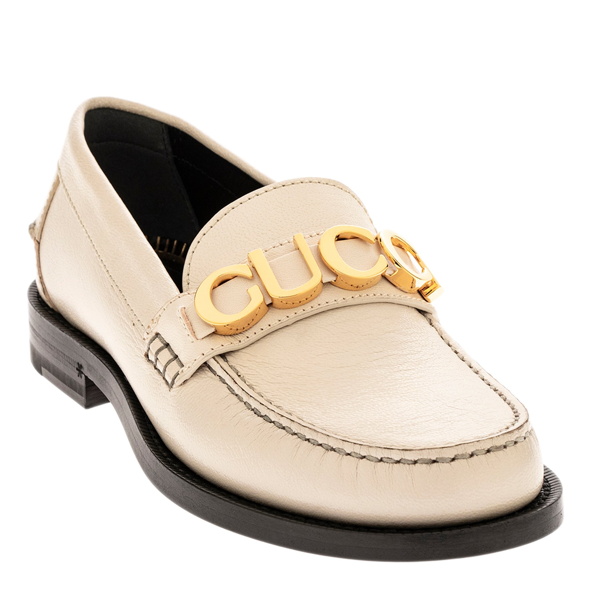 Gucci Logo Loafers - Overstock - 42887589