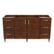 preview thumbnail 5 of 32, James Martin Vanities Metropolitan 60" Single Vanity, American Walnut American Walnut Cabinet Base Only - No Top