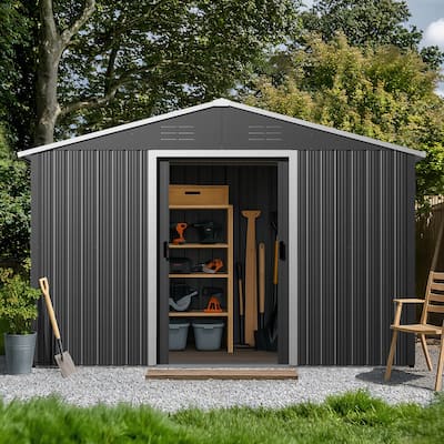 Garden Shed Storage Tool Shed with Sliding Doors