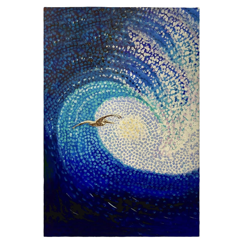 Wave and Pelican Guest Towel - 20x20