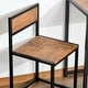 preview thumbnail 10 of 8, HOMCOM Industrial 3-Piece Dining Table and 2 Chair Set for Small Space in the Dining Room or Kitchen - 35.5" L x 18.5" W x 30" H