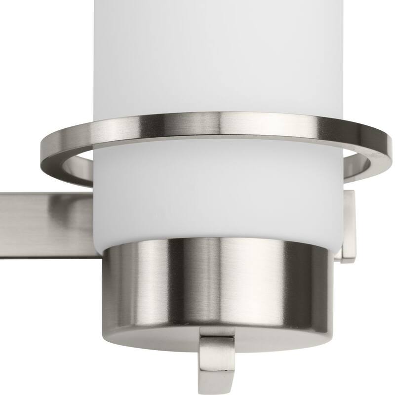 Reiss Collection Three-Light Modern Farmhouse Brushed Nickel Vanity Light - 22.75 in x 5.75 in x 7 in