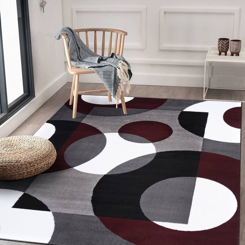 World Rug Gallery Modern Multicolored Geometric Area Rug