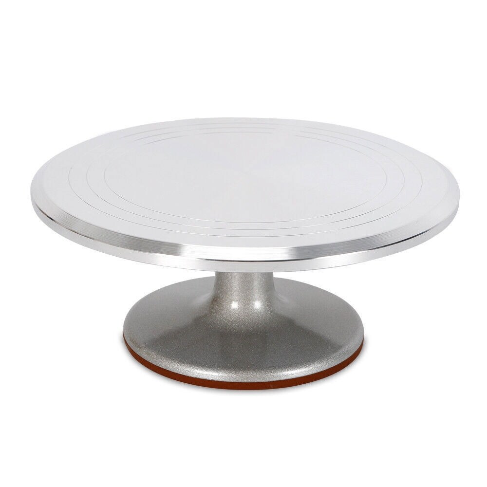 Aluminium Alloy Revolving Cake Stand 12 Inch Rotating Cake