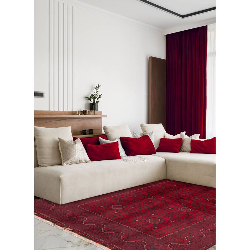 ECARPETGALLERY Hand-knotted Finest Khal Mohammadi Red Wool Rug - 5'3 x 8'2