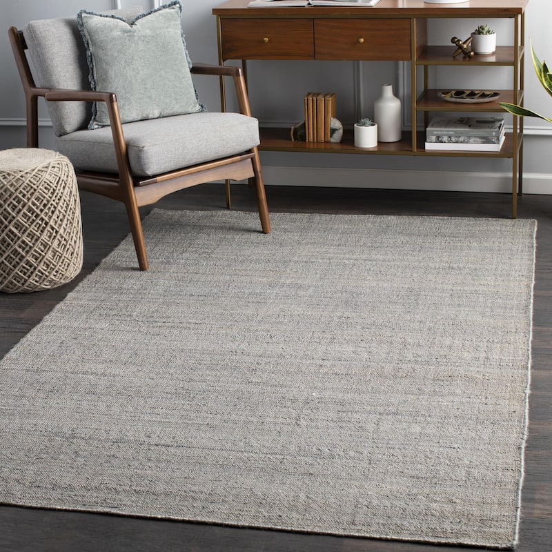 Alvito Country Solid Area Rug - 8' x 10' - Grey