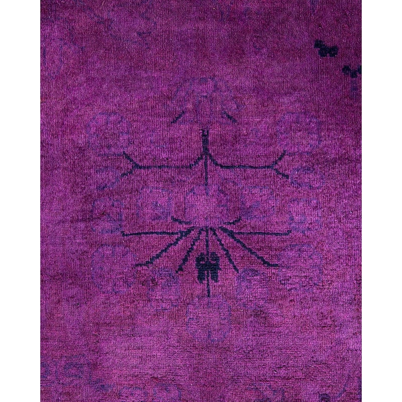 Fine Vibrance, One-of-a-Kind Hand-Knotted Area Rug - Purple, 8' 3" x 10' 3" - 8' 3" x 10' 3"