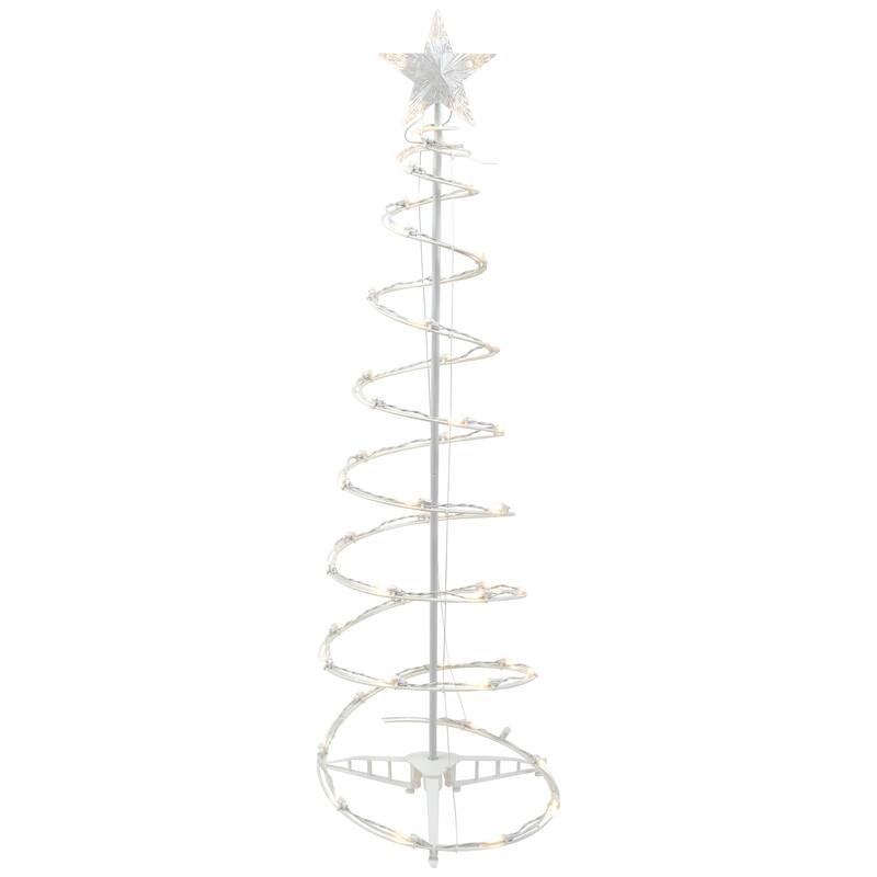 4ft LED Spiral Cone Tree Christmas Decoration Warm White Lights
