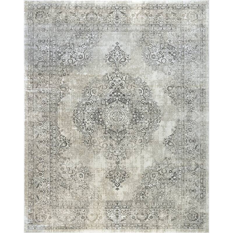 Genesis Farmhouse Medallion Indoor Area Rug - 5'3'' x 7'3'' - Ivory