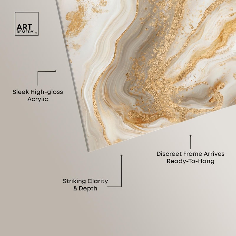 Gold Vein Acrylic by Art Remedy, Ready to Hang