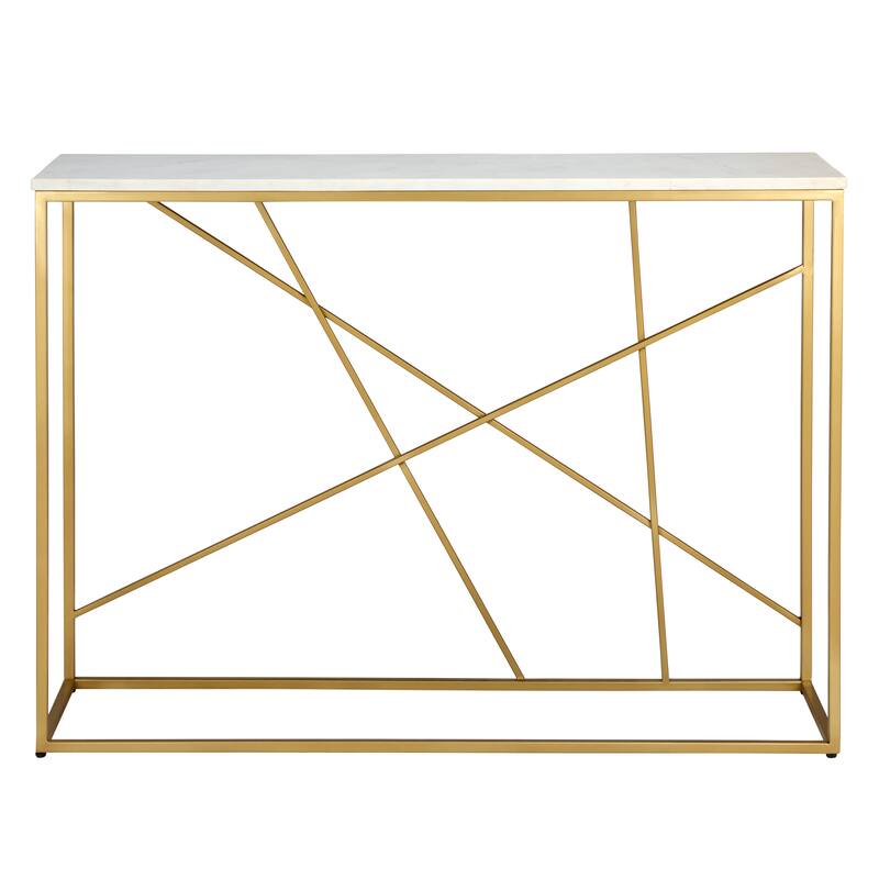 SAFAVIEH Home Lumen Marble Console Table - 42"W x 12"D x 31"H