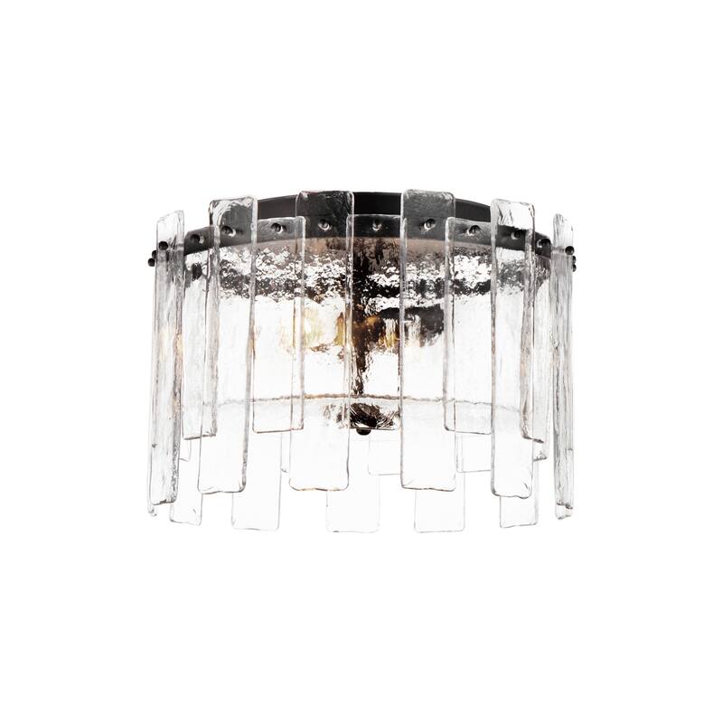 Maxim 21832 Warren 2 Light 15" Wide Flush Mount Drum Ceiling Fixture - Dark Bronze