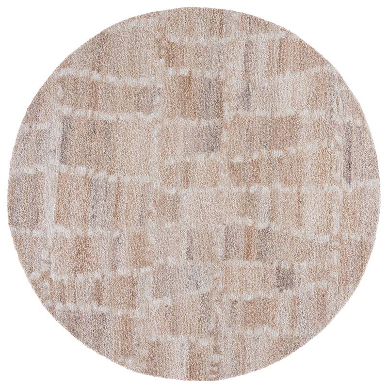 SAFAVIEH Handmade Harvest Friedi Rug - 6' Round - Beige