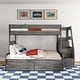 preview thumbnail 2 of 14, Max and Lily Modern Farmhouse Twin Over Full Bunk Bed With Staircase and Storage Drawers