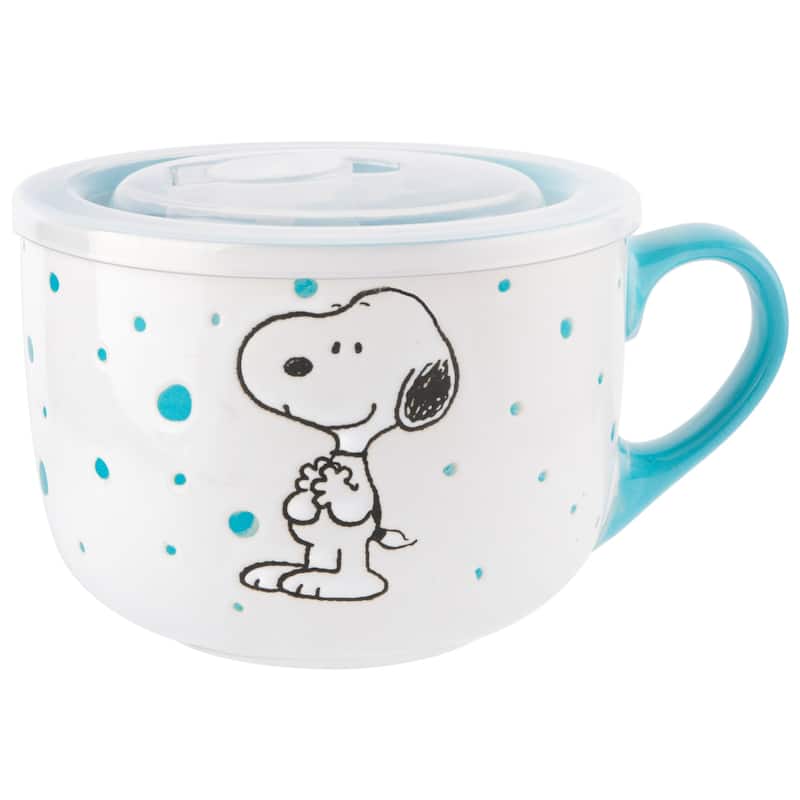 Peanuts 4 Pack 25OZ Soup Bowls w/ Lids