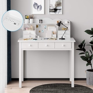 Computer Desk Home Office Desk Writing Desk 7 Drawers
