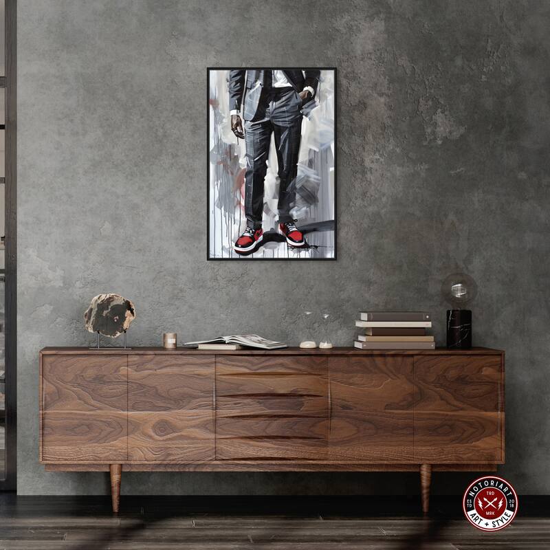 Notoriart Man Of Style Ii Framed Men Style 1 Piece Canvas Wall Art