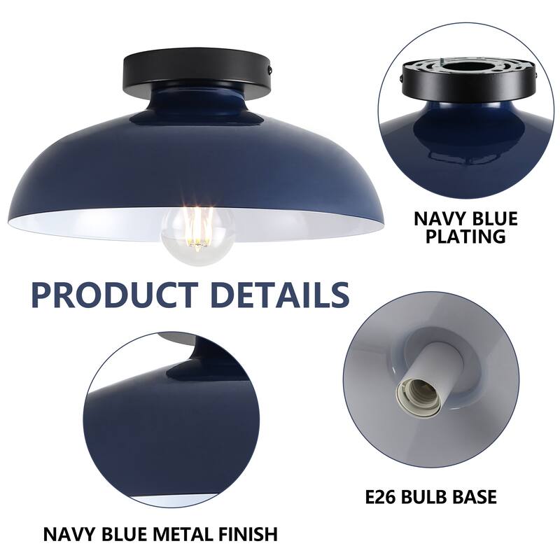 Semi Flush Mount Ceiling Light, Modern Ceiling Light Fixture for Kitchen Island Dining Room Foyer Hallway Porch Barn Loft