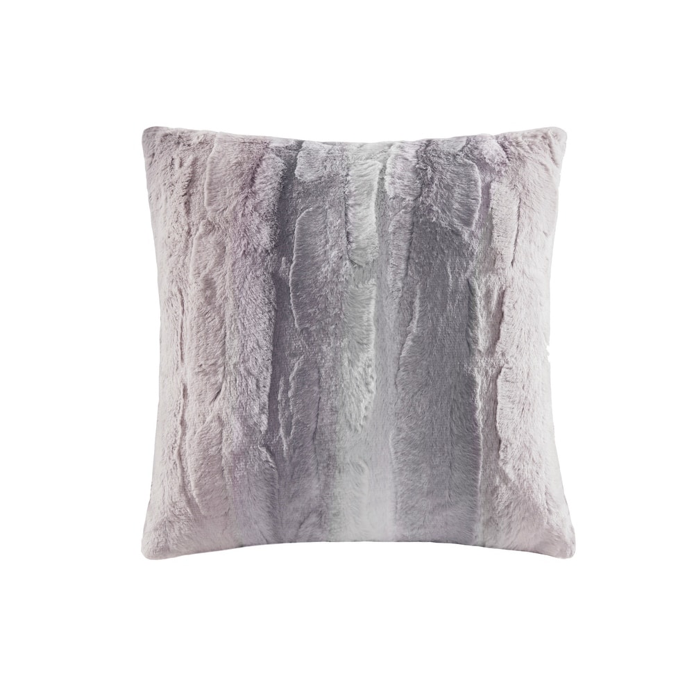 Madison Park Zuri Fax Fur Square Pillow