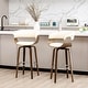 preview thumbnail 153 of 167, Glitzhome Set of 2 or 4 Modern Counter & Bar Height Wooden Swivel Bar Stools