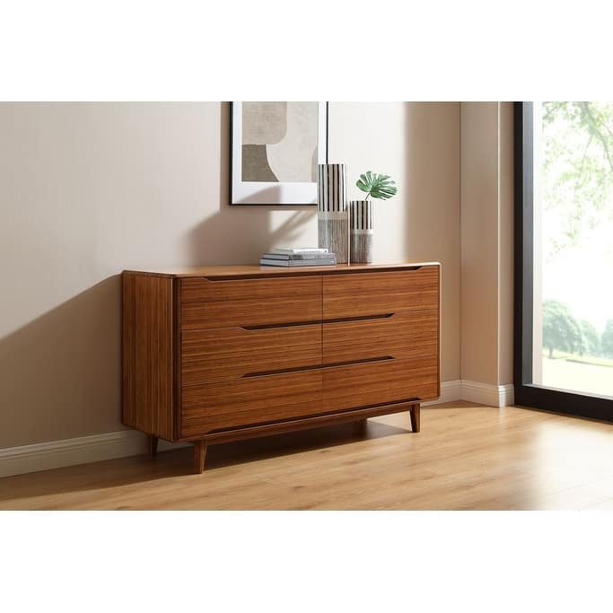 Dylan Six Drawer Double Dresser, Copper