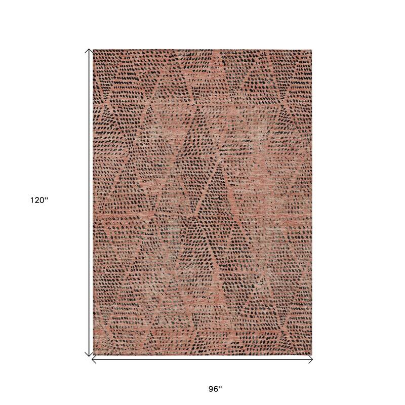 HomeRoots Geometric Transitional Rectangle Outdoor Rug