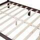 preview thumbnail 9 of 7, Queen Wood Platform Bed with Retro Design and Sturdy Wooden Slats