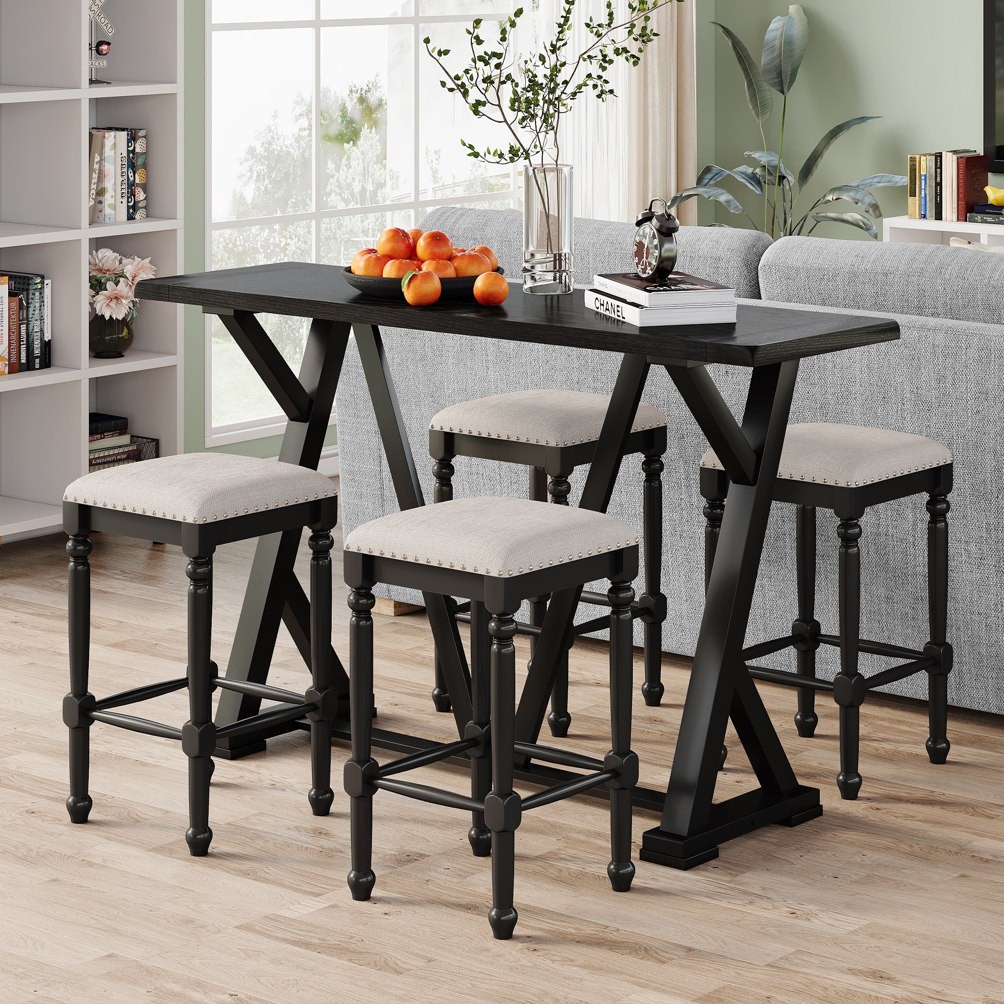 Chanel 5 pc Dining Set Coaster Furniture Dining Room