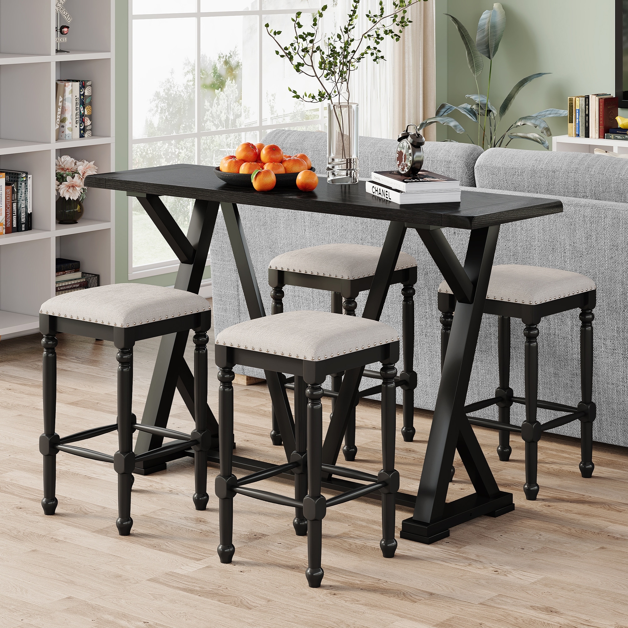 Small counter height shop dining set