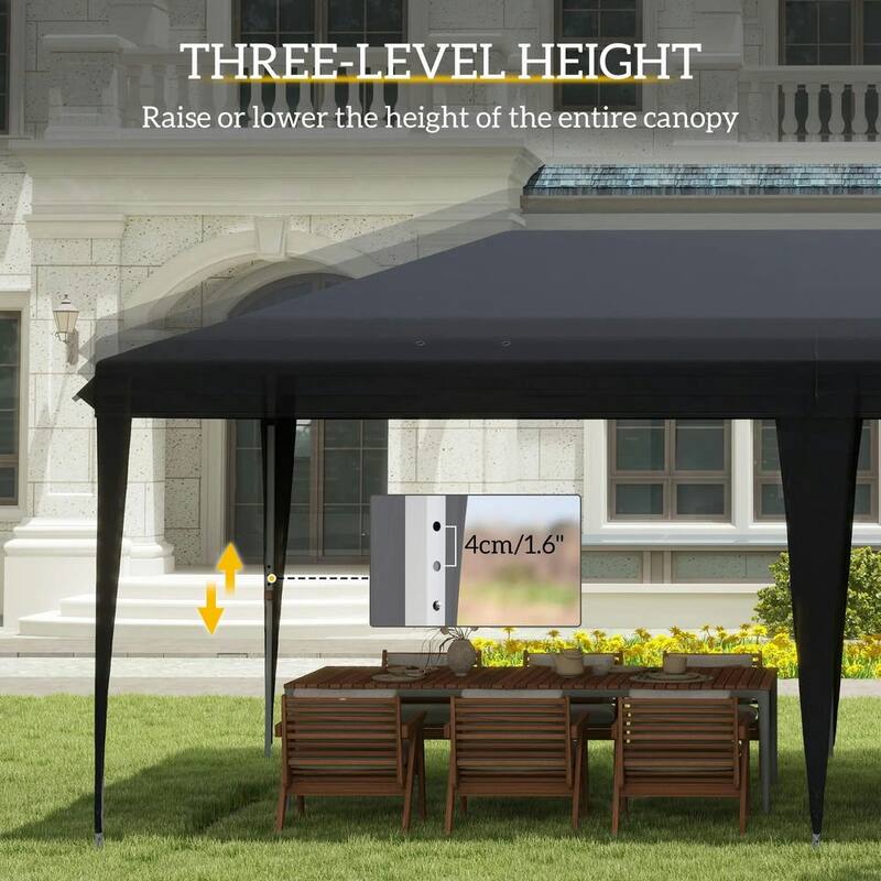 10' x 19.2' Outdoor Gazebo Pop Up Canopy Party Tent with Carrying Bag