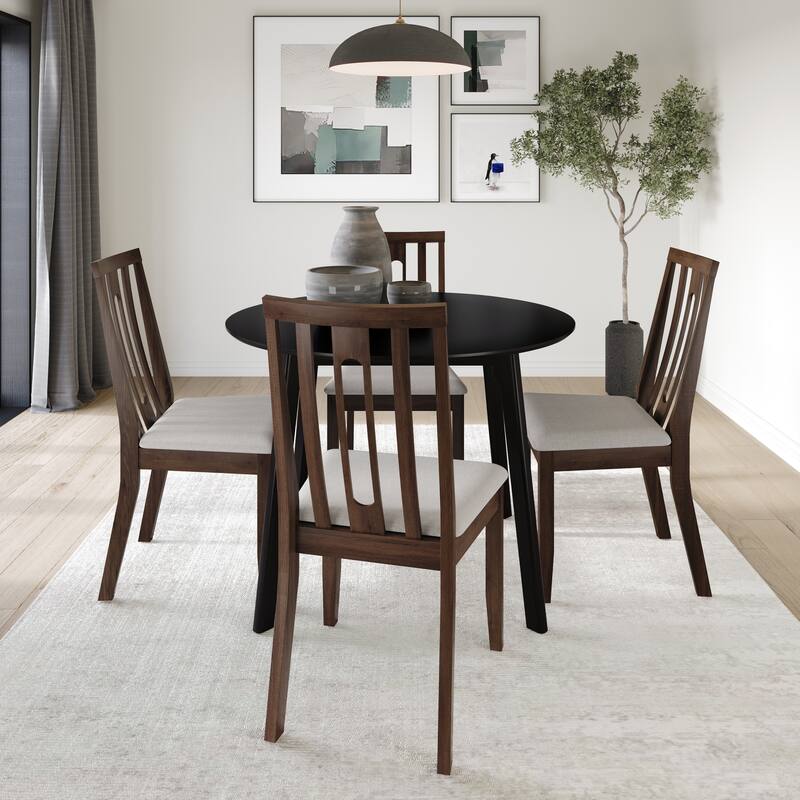 CraftPorch Contemporary 4-Piece Chair and Round Table Dining Set