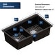 preview thumbnail 4 of 14, Karran QUWS-880 Undermount 32-1/2 in. Double Equal 50/50 Bowl Workstation Kitchen Sink