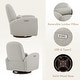 preview thumbnail 15 of 19, Freya Power Swivel Glider Recliner Nursery Chair