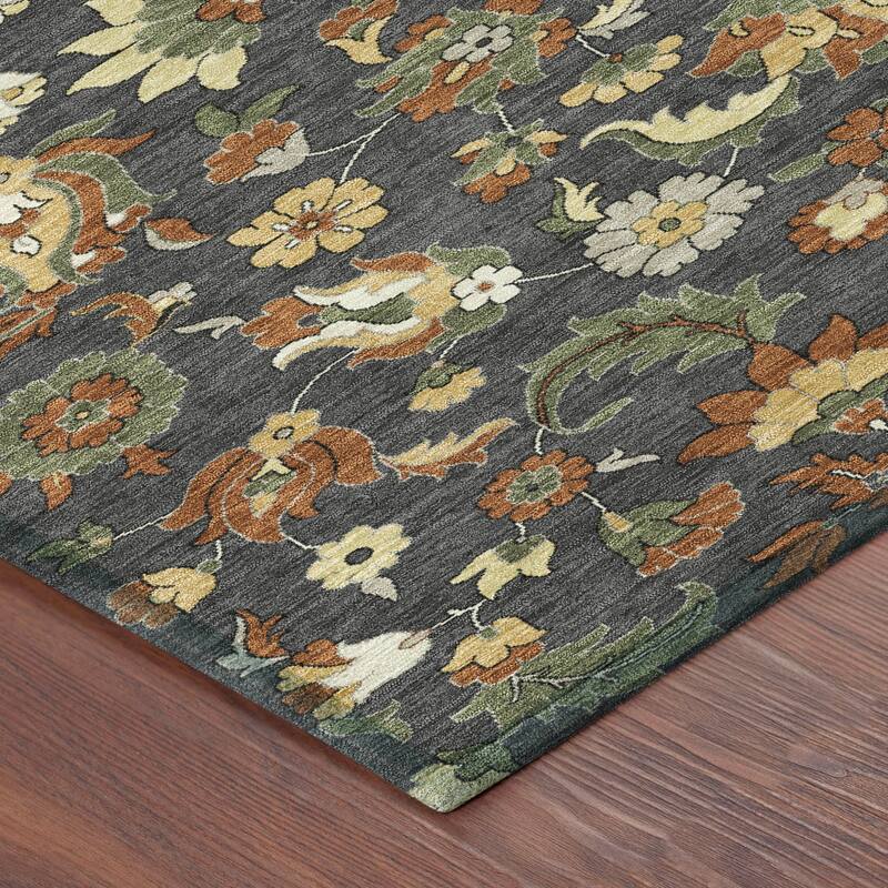 Machine Washable Indoor/ Outdoor Traditional Lanelle Chantille Rug