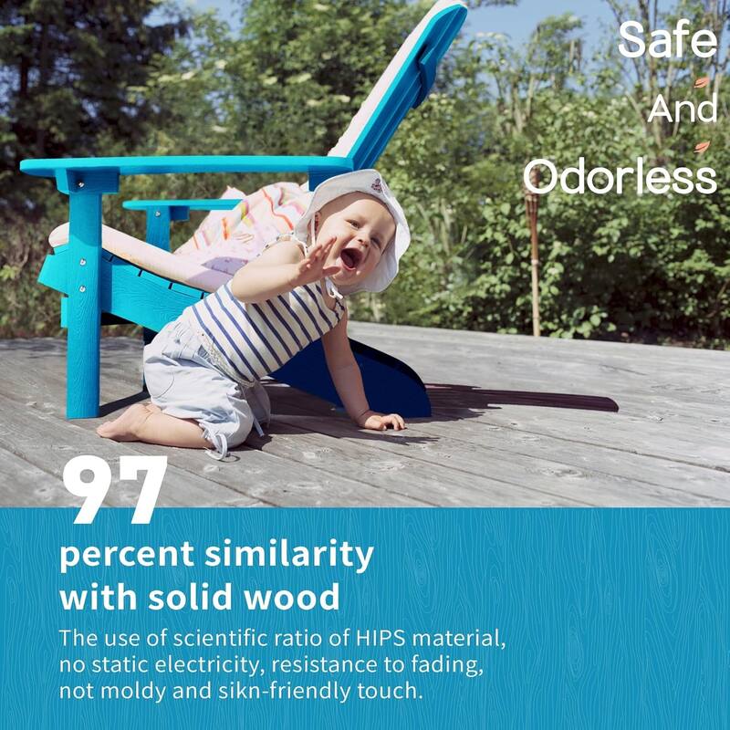 WINSOON All Weather HIPS Outdoor Plastic Adirondack Chairs