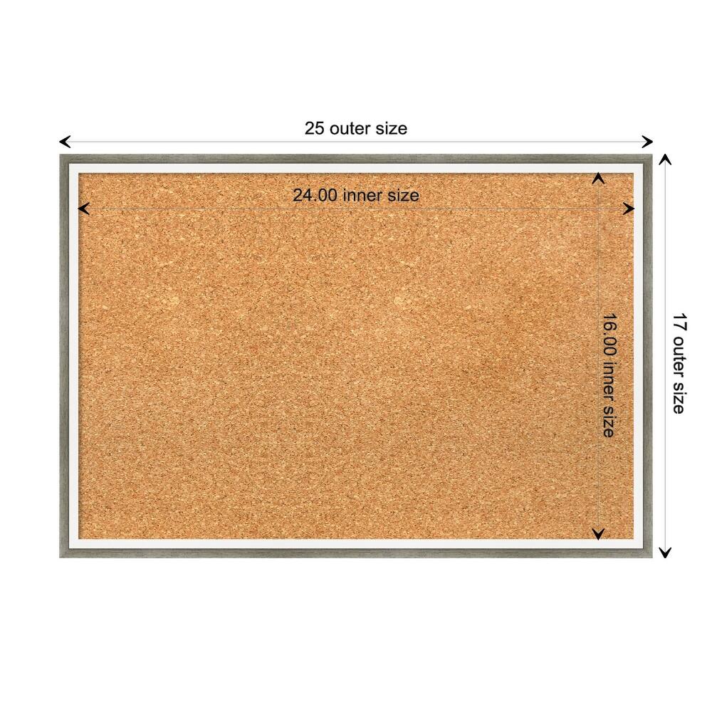 Lucie Wood Framed Natural Corkboard Bulletin Board