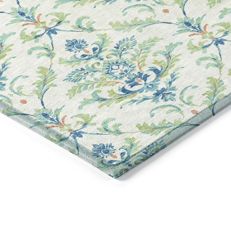 Machine Washable Indoor/ Outdoor Traditional Marrakesh Chantille Rug
