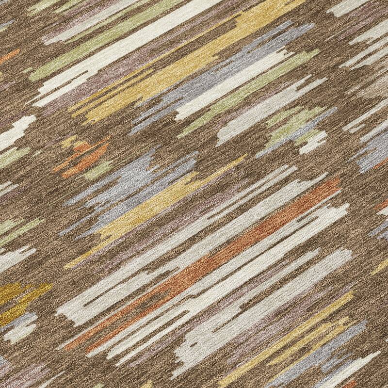 Machine Washable Indoor/ Outdoor Modern Trellis Chantille Rug