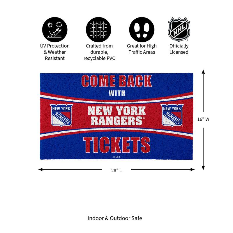 New York Islanders 28 in. x 16 in. PVC "Come Back With Tickets" Trapper Door Mat