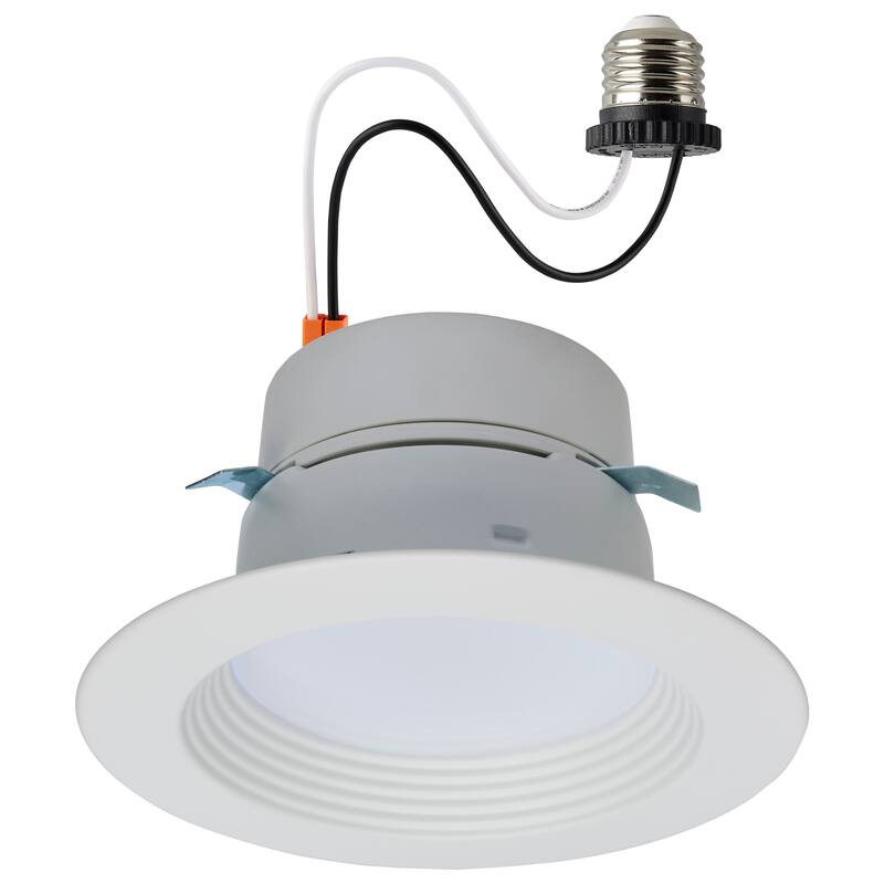 LED Retrofit Downlight 5/6/7.5 Wattage CCT and Lumens Selectable 120 Volt Round White Finish - White