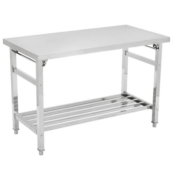 24 x 47 Inches Folding Stainless Steel Work Table On Sale Bed Bath