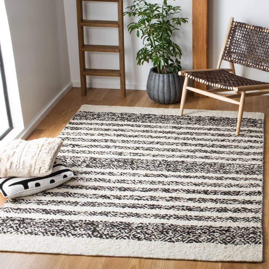 SAFAVIEH Handmade Natura Anneke Stripe Wool Rug