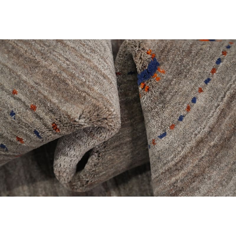 Hand Knotted Oriental 100% Wool Carpet Tribal Animal Pictorial Multi-Colored Gabbeh Area Rug - 7' 8'' X 4' 11''