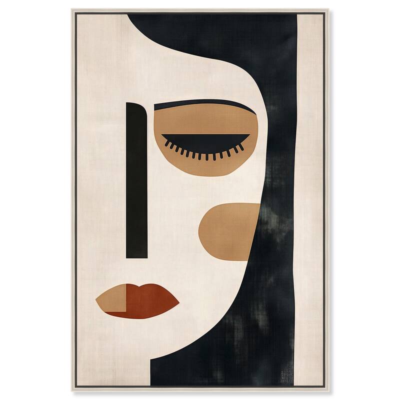 Face Moderne II Canvas by Art Remedy - Silver - 10" x 15"