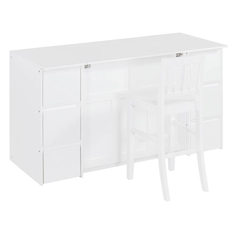 Twin Murphy Bed with Storage Drawers, Cabinets, and USB Charging - Ideal for Small Spaces