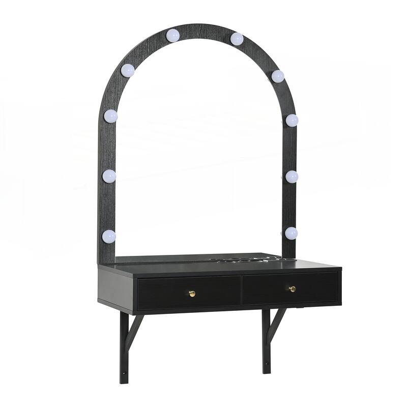 Floating Makeup Vanity Desk with Mirror