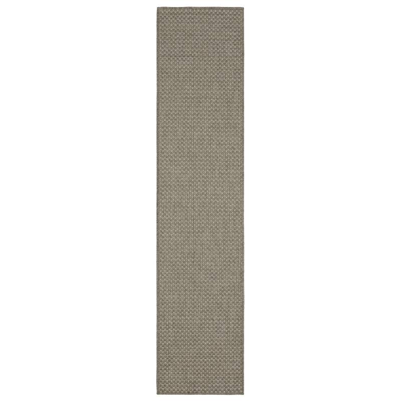 Style Haven Calayan Woven Solid Grey Ultimate Performance Area Rug~ - 1'10" x 7'6"
